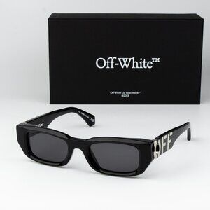 Off-White FILLMORE Women Sunglasses Black Grey Square OERI124 FILLMORE 1007